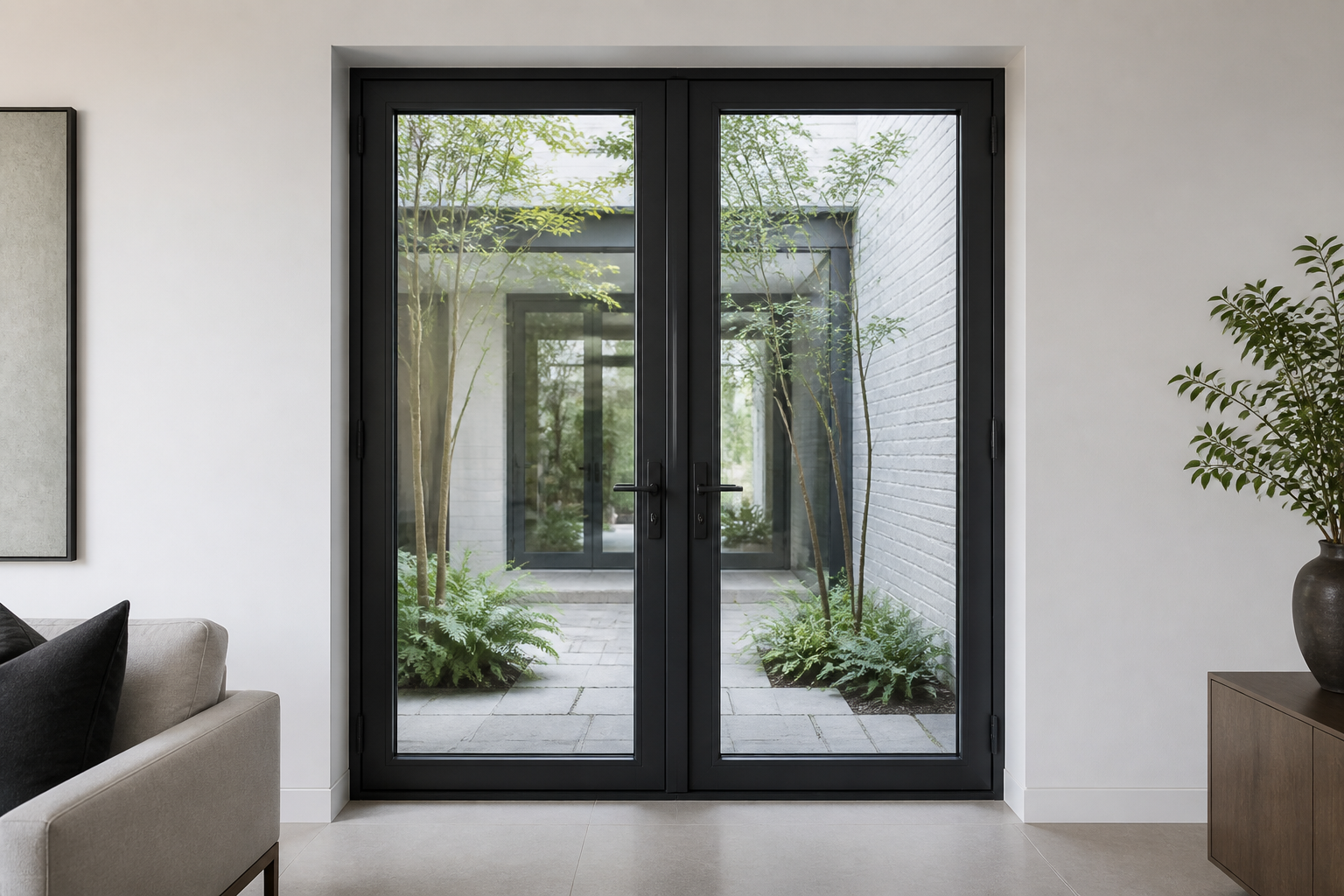 VLX 100 Double Swing / French Door in Delray Beach, FL | TruePane Windows & Doors - detail 6