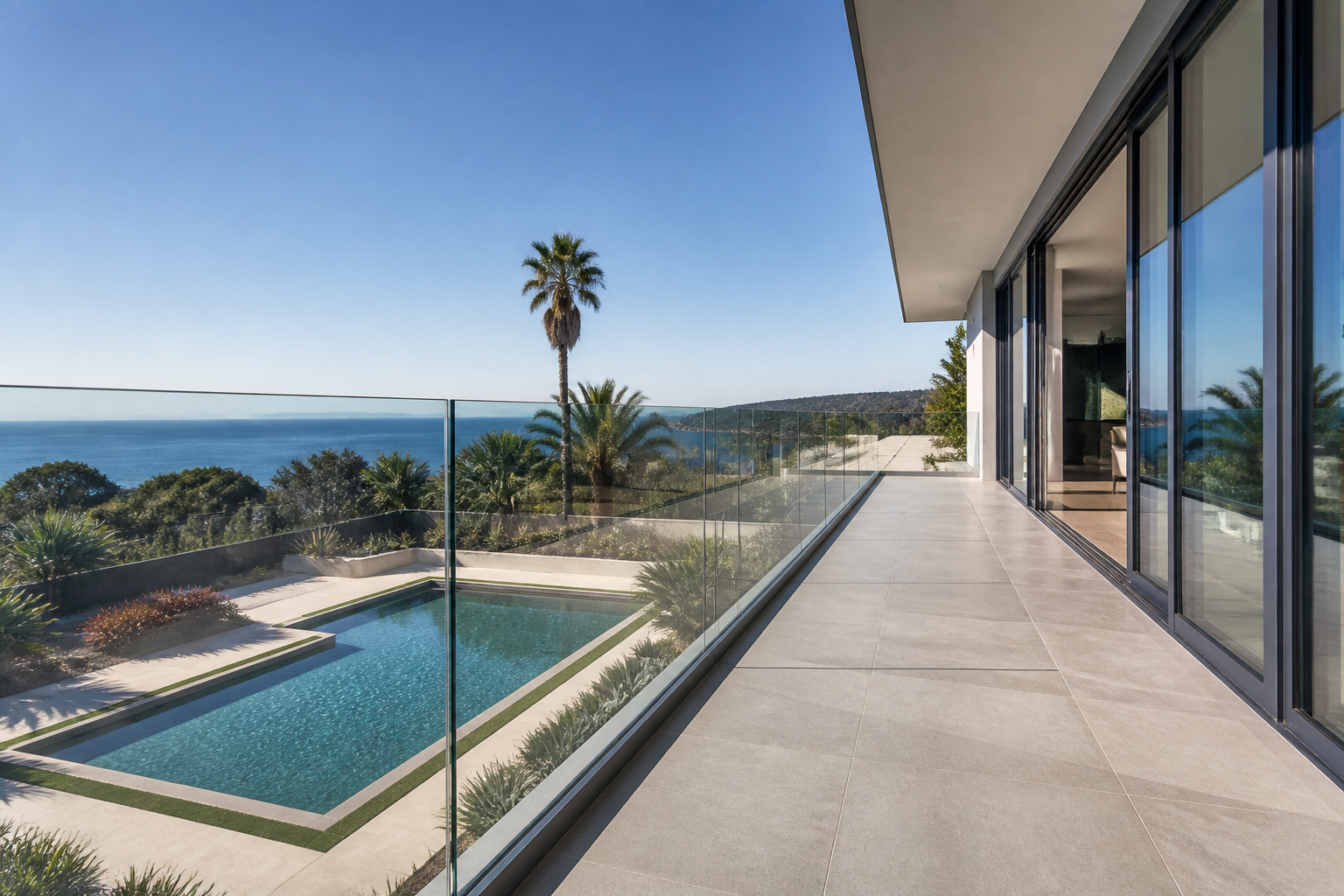 VLX 120 Glass Railing System in Delray Beach, FL | TruePane Windows & Doors - detail 4